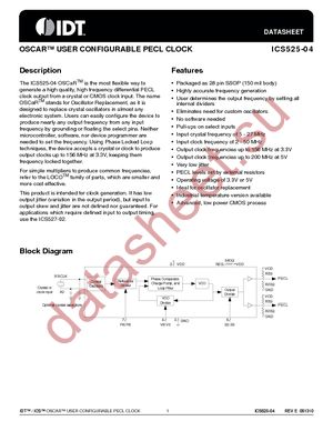 ICS525R-04 datasheet  